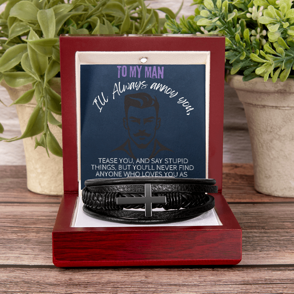 TO MY MAN -Men's Cross Bracelet ShineOn Fulfillment