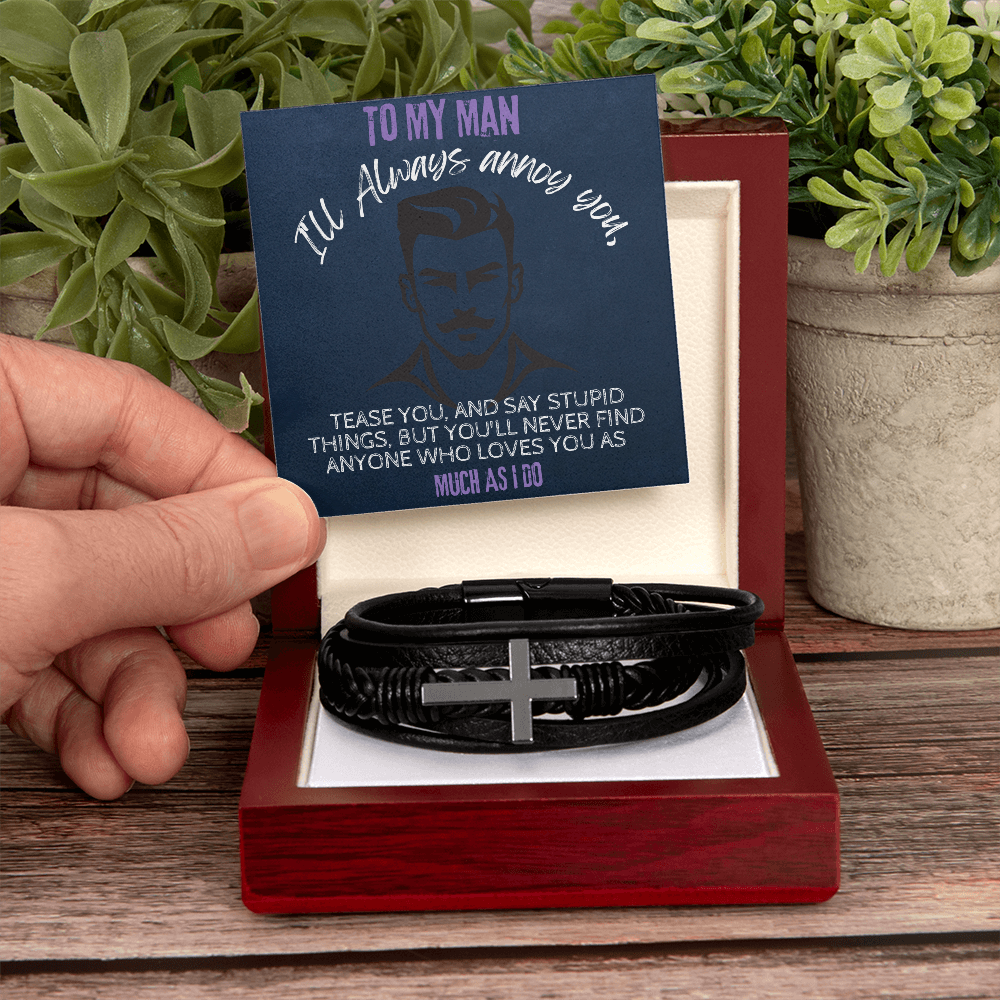 TO MY MAN -Men's Cross Bracelet ShineOn Fulfillment