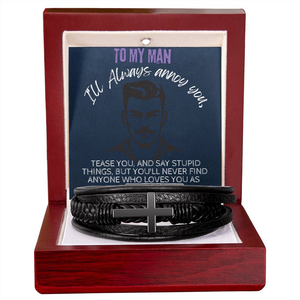 TO MY MAN -Men's Cross Bracelet ShineOn Fulfillment