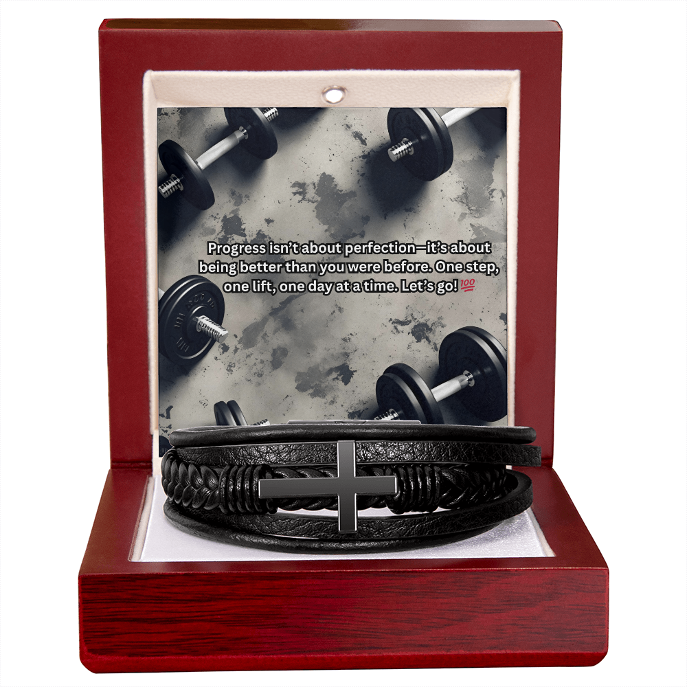 Motivation(Gym) -Men's Cross Bracelet ShineOn Fulfillment