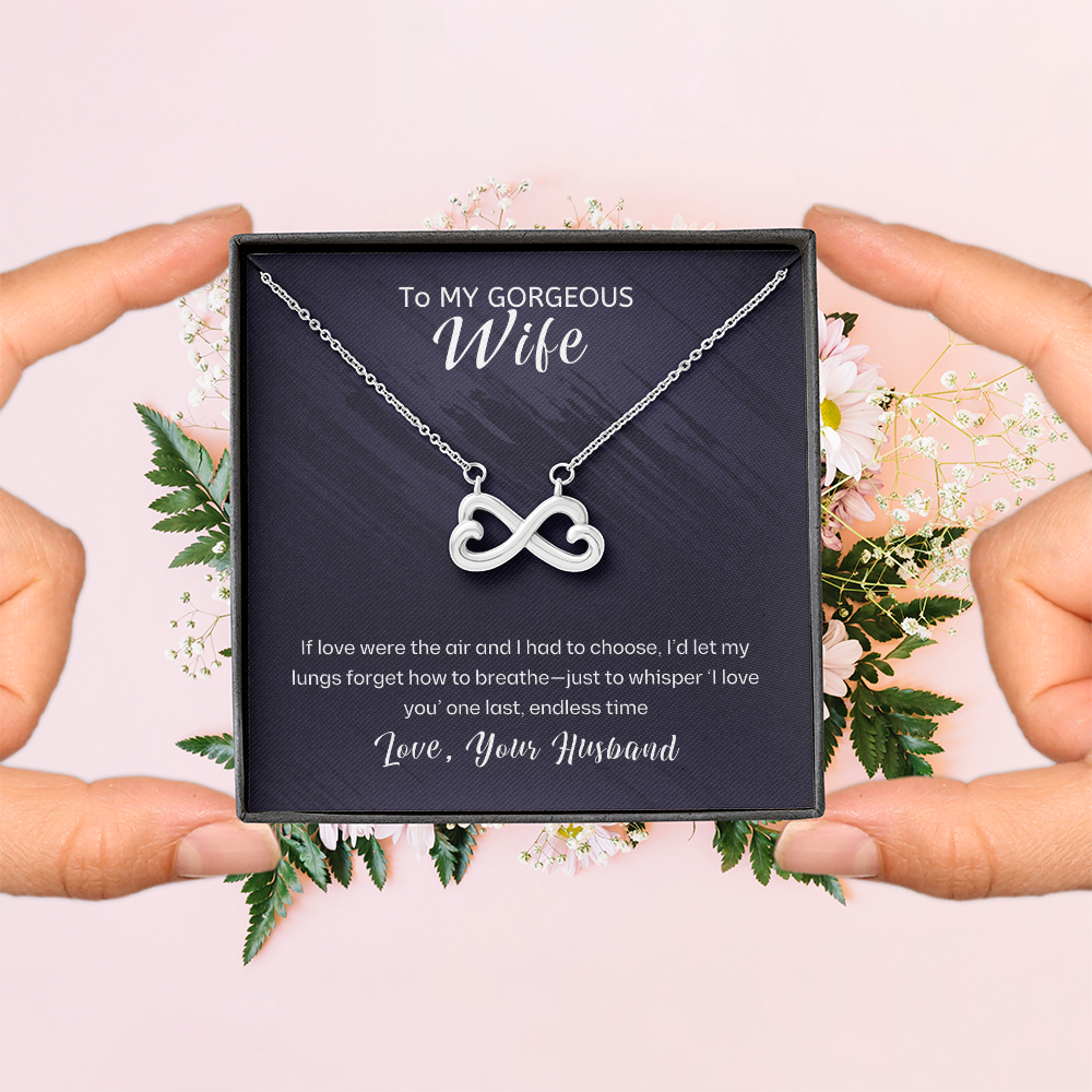 For Wife-Eternal Embrace: The Infinity Love Necklace ShineOn Fulfillment