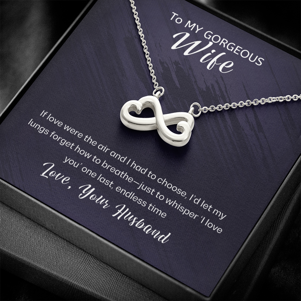 For Wife-Eternal Embrace: The Infinity Love Necklace ShineOn Fulfillment