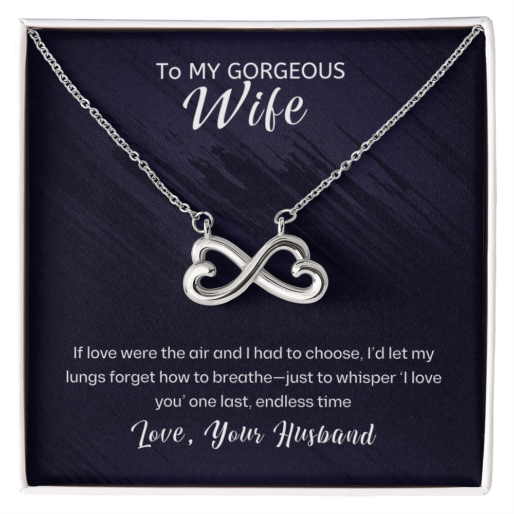For Wife-Eternal Embrace: The Infinity Love Necklace ShineOn Fulfillment