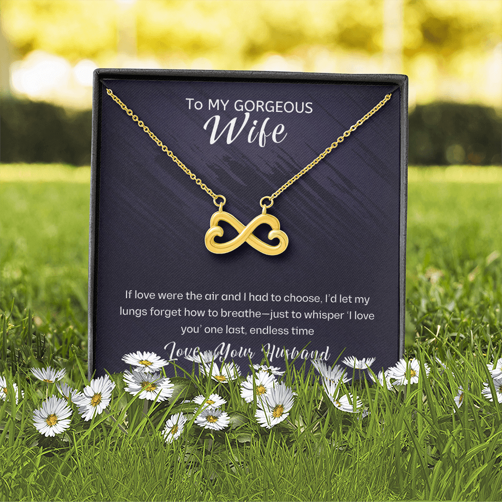 For Wife-Eternal Embrace: The Infinity Love Necklace ShineOn Fulfillment