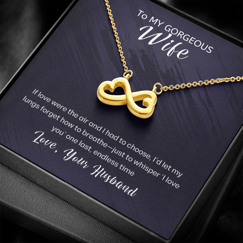 For Wife-Eternal Embrace: The Infinity Love Necklace ShineOn Fulfillment