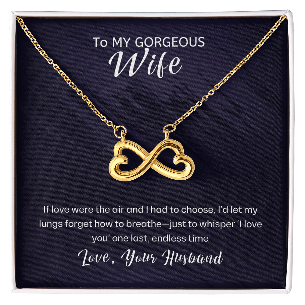 For Wife-Eternal Embrace: The Infinity Love Necklace ShineOn Fulfillment