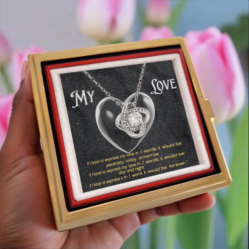 My Love(Anyone) -Love Knot with Rotating Rose Gift Box ShineOn Fulfillment