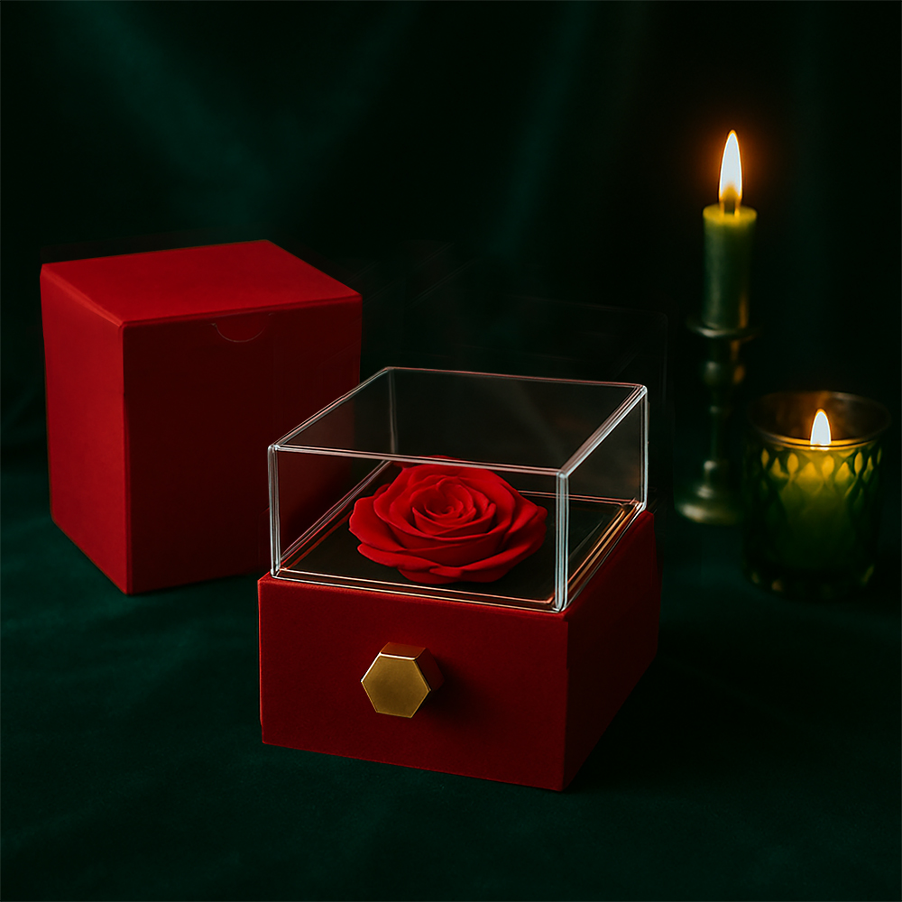 My Love(Anyone) -Love Knot with Rotating Rose Gift Box ShineOn Fulfillment