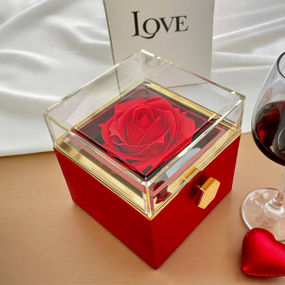 For Wife - Love Knot with Rotating Rose Gift Box ShineOn Fulfillment