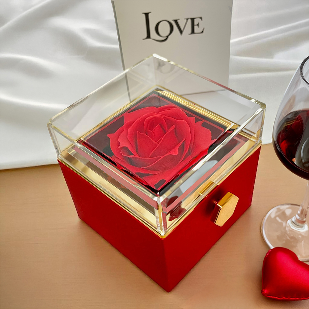 My Love(Anyone) -Love Knot with Rotating Rose Gift Box ShineOn Fulfillment