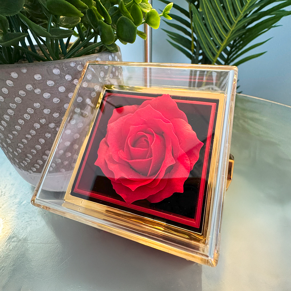 For Wife - Love Knot with Rotating Rose Gift Box ShineOn Fulfillment