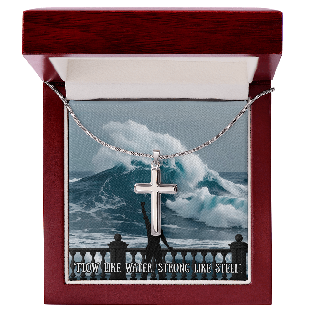Motivation(Wave) -Artisan Cross Necklace ShineOn Fulfillment