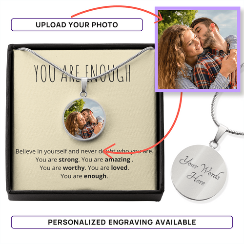 Anyone (Motivation) - Buyer Upload Circle Necklace ShineOn Fulfillment