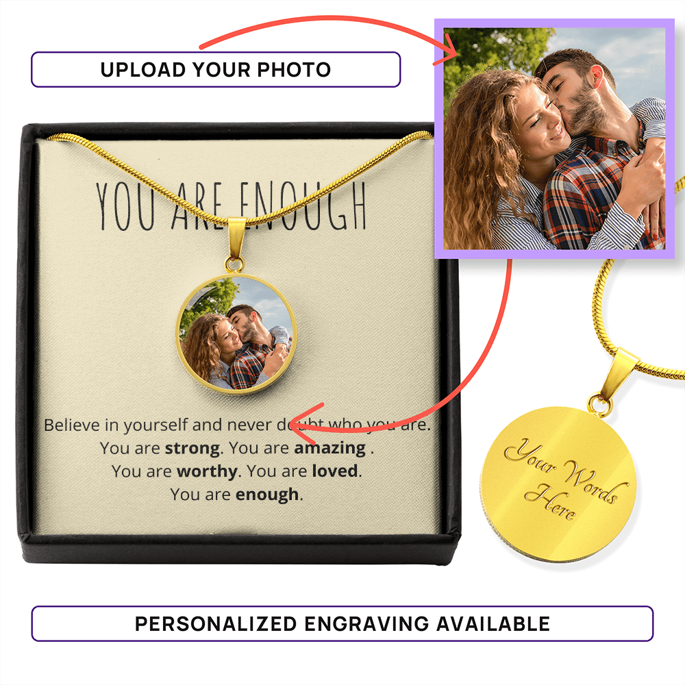 Anyone (Motivation) - Buyer Upload Circle Necklace ShineOn Fulfillment